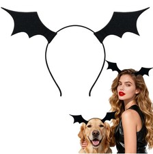 Halloween Bat Ears Headband for Women Adults - Black Dragon Bat Wings Hea...