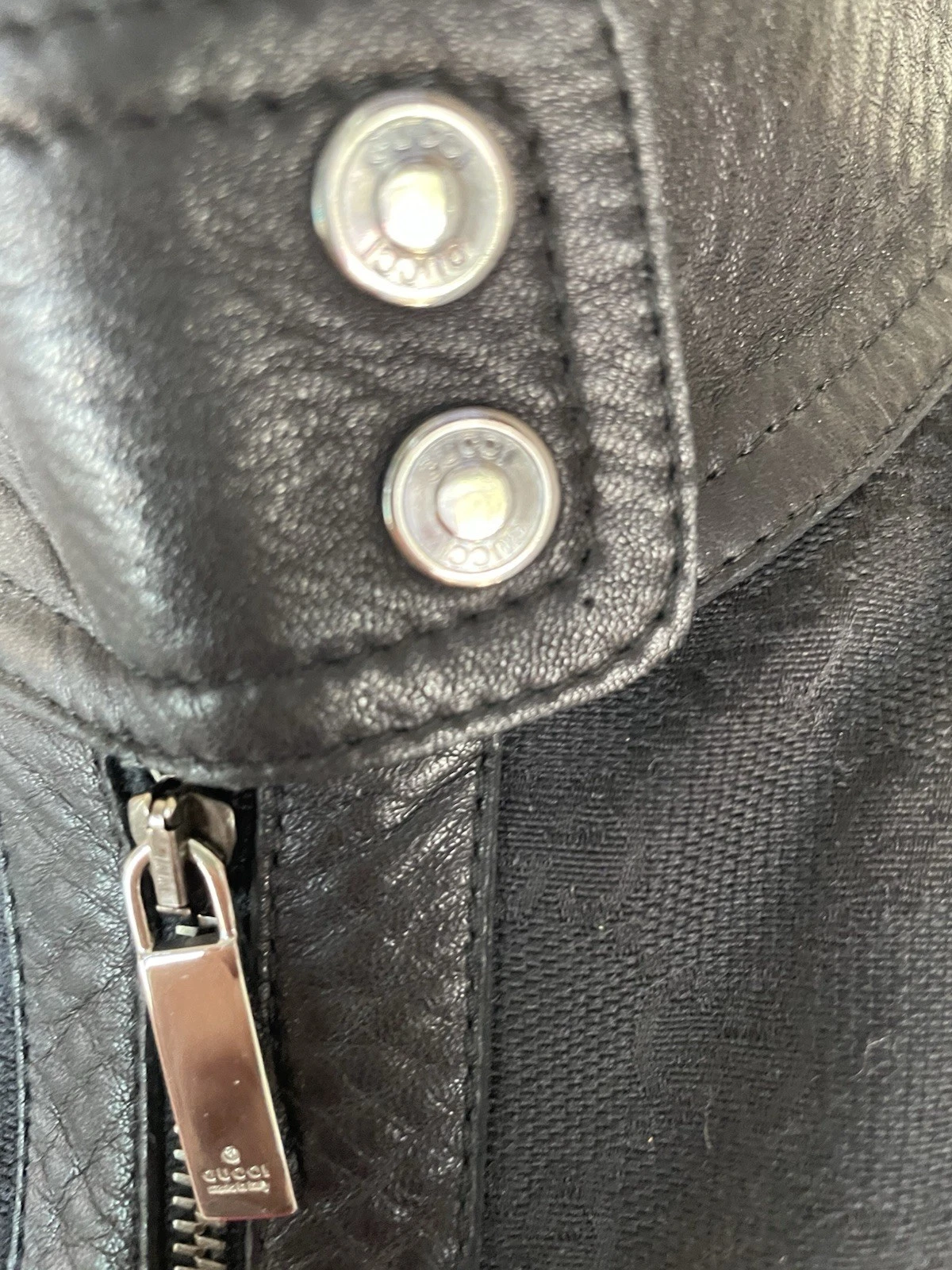 Giacca donna Gucci Monogram in tessuto e pelle