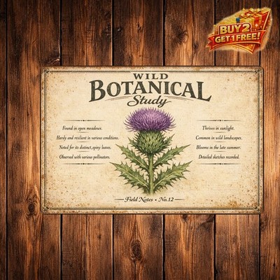 Flower of Scotland Vintage Scottish Thistle Metal Tin Sign Home Wall Decor Art