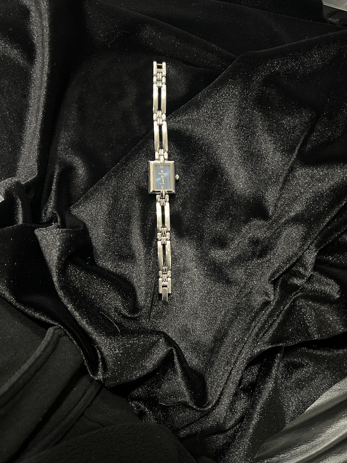 PREMIER DESIGNS  SILVER TONE RECTANGULAR BLUE DIA… - image 5