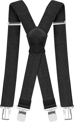 PEJOYE Hosenträger Für Herren Breit Arbeitshosen Stark Motorradhose Lang X Form 4 Metal