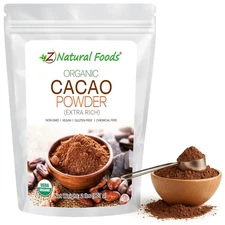Z Natural Foods Organic Cacao Powder Dark Chocolate 2 lbs Vegan