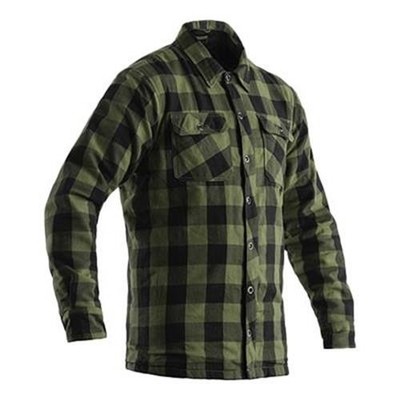 RST HOLZFÄLLERHEMD ARAMID CE GEFÜTTERT Baumwolle grün kariert Neu 2115