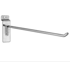100 Chrome 12" Slatwall Peg Hooks Slat Wall Retail Display 6 mm Diameter Tubing