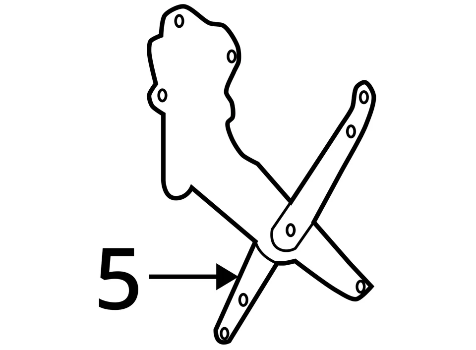 CHRYSLER REAR DOOR WINDOW REGULATOR 55276116AD NEW OEM 55276116AD - Image 3 of 3