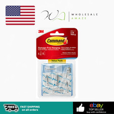 Command Medium Clear Wire Toggle Hooks, 6 Hooks and 8 Strips-‎17065CLR-6ES 1.62 per strip