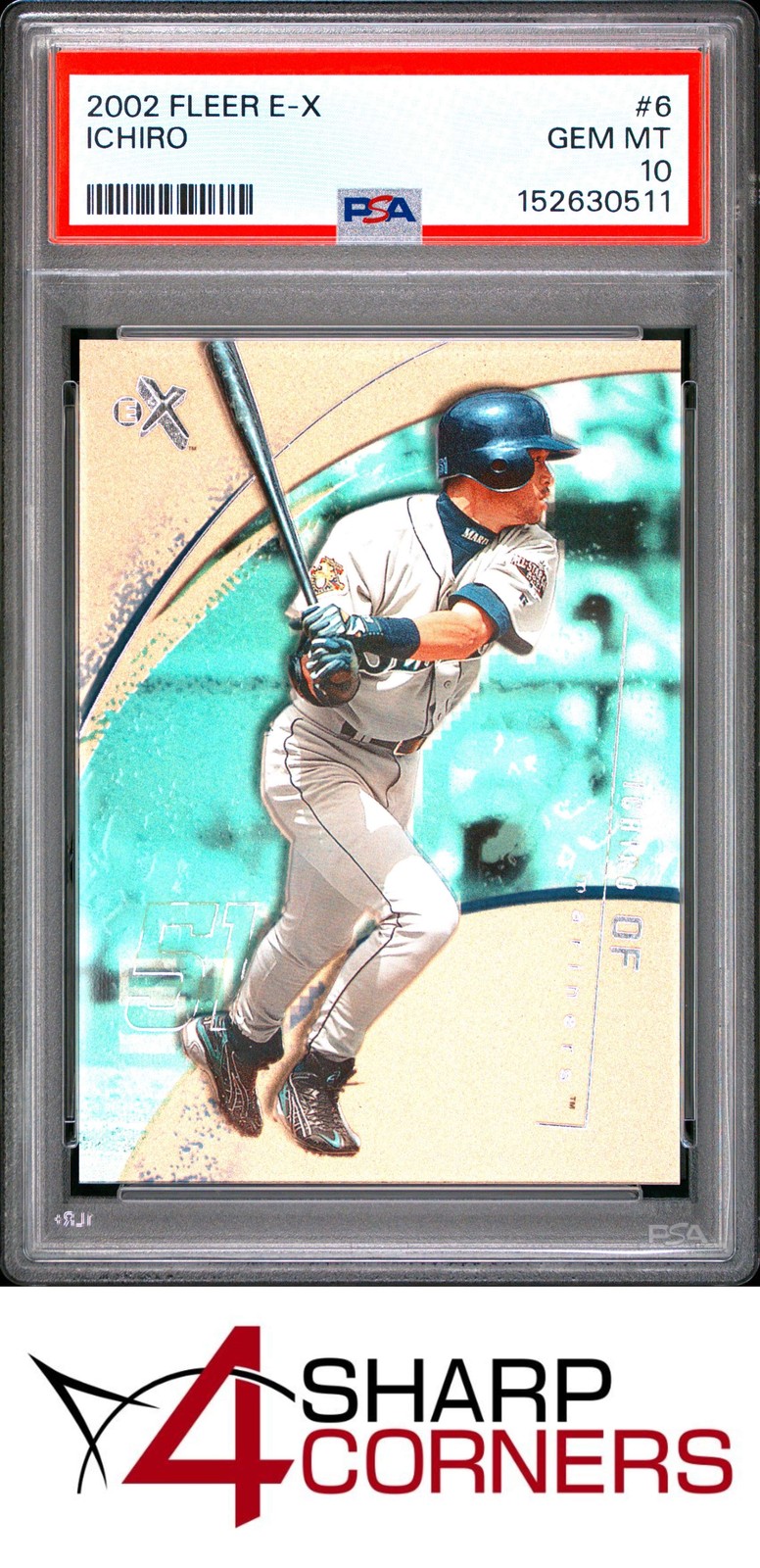 2002 FLEER E-X #6 ICHIRO SUZUKI PSA 10 view 1