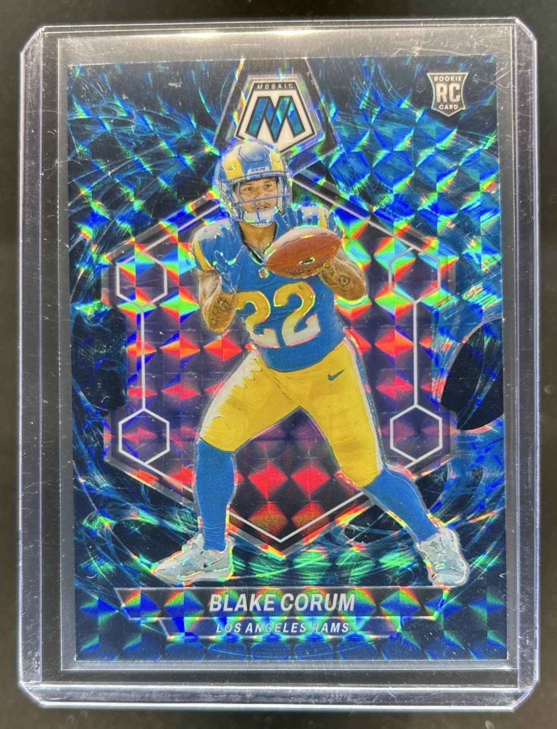 2024 Panini Mosaic Blake Corum RC Genesis Prizm Rookie #368 Rams