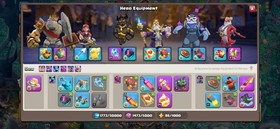 TH18 99% MAX | 105/105/95/80/55/25 ALL HEROES MAX | MANY SKINŚ | ALMOST MAX WALL
