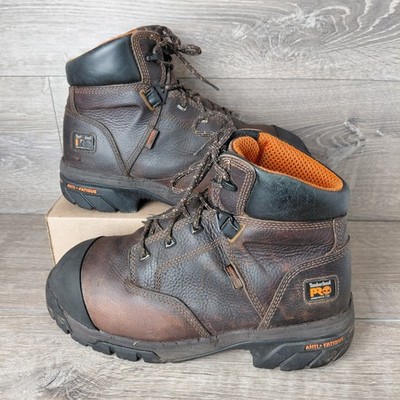 Timberland PRO Helix Boots Mens 9 Leather HD 6'' Composite Toe Work Waterproof