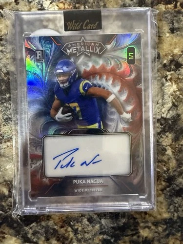 Puka Nacua Auto 1/1, Caleb Williams 1/6, Brock Bowers 70/75