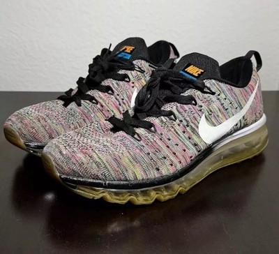 Nike Flyknit Max Shoes Mens Size 7 Rainbow Running Air Max 620469-601
