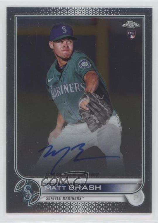 2022 Topps Chrome Rookie Auto Matt Brash #RA-MBR Auto 0rw3