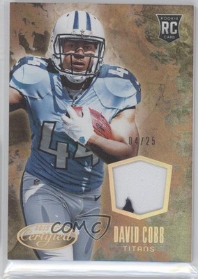 2015 Certified Scorching Swatches Mirror Gold 4/25 David Cobb Rookie RC 0f8