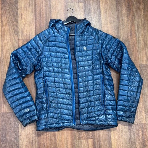 Mountain Hardwear Ghost Whisperer Hooded Jacket in Blue Size XL BROKEN ZIPPER - product listing photo