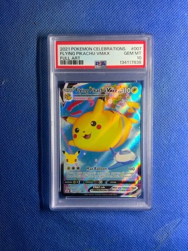 2021 POKEMON CELEBRATIONS #007 FULL ART/FLYING PIKACHU VMAX PSA 10