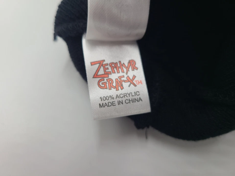 New Jersey Devils Zephyr Graf-X Beanie Winter Knit Hat Stocking Cap NHL Black - Image 4 of 4