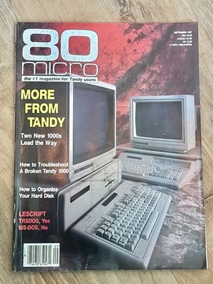 September 1987 80 Micro Magazine, Tandy Computer Users