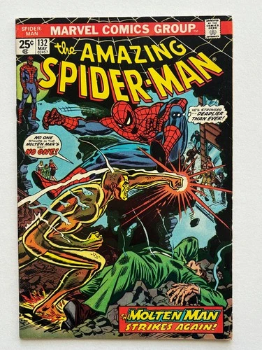 Amazing Spider-Man #132 (1974) Gil Kane cover Marvel Value Stamp intact FN range