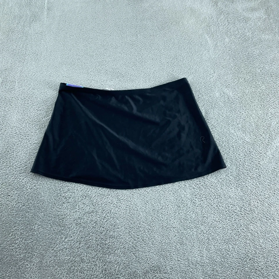 Falda de baño negra con rayas moradas y acuáticas talla grande 2662 TYR DriMax para mujer Foto 2 de 4