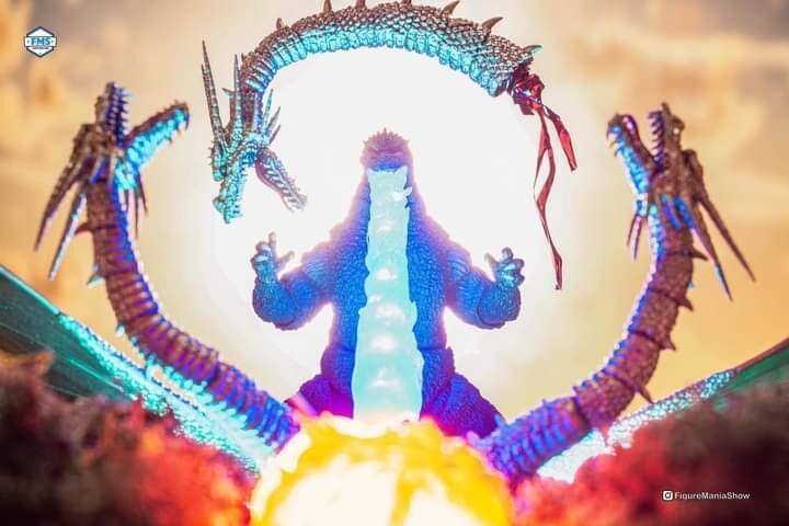 Custom BLUE LED Light Up Atomic Breath For GODZILLA NECA