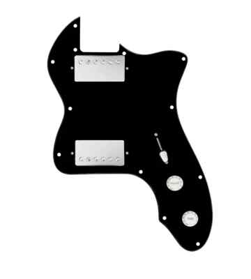 920D 72 Thinline Tele Loaded Pickguard Hot Rough Neck Humbuckers Blk/Nickel/Wht
