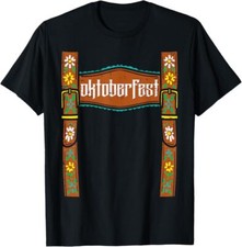 Oktoberfest Lederhosen Costume Cute German Bavarian Unisex T-Shirt