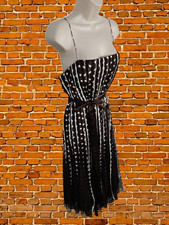 PHASE EIGHT BROWN DRESS SIZE UK16 WOMENS STRIPE MESH WEDDING GUEST PROM COCKTAIL