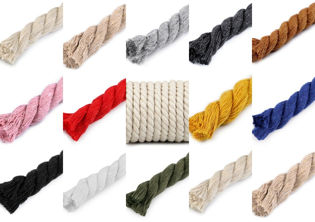 Baumwollkordel 12mm Kordel gedreht Baumwolle Schnur Meterware viele  Farben