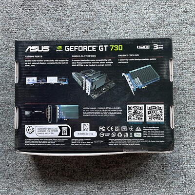 Tarjeta De Video Asus Geforce Gt 730 2Gb Gddr5 GT730 SL 2GD5 BRK