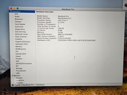 Apple MacBook Pro 15.4'' Intel Core i7 2.2GHz 16GB RAM 256GB SSD Silver Mid2014 - Picture 9 of 12
