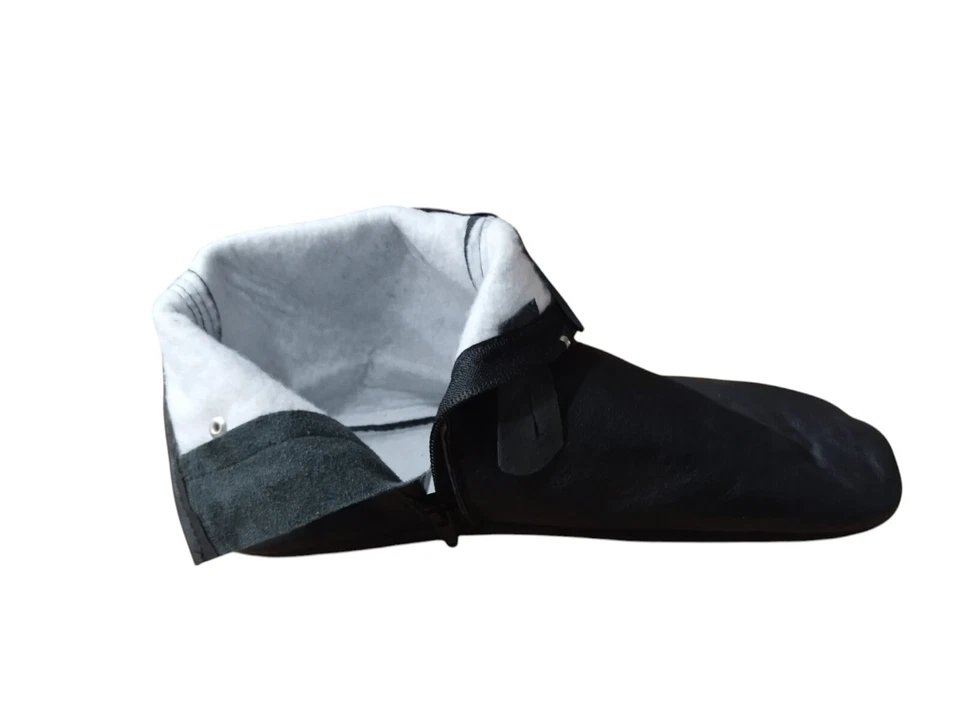 1 pair of Unisex 100% Leather Socks Zipper Muslim Prayer Islamic Mosque Khuff - Image 2 of 4