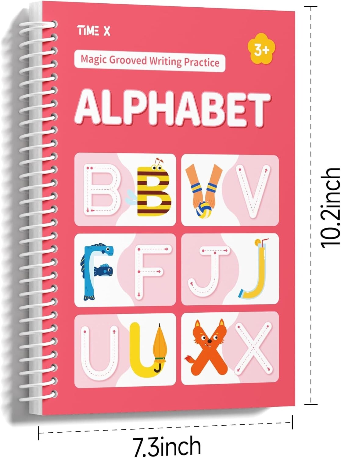 Magic Groove Writing Practice Books Reusable Handwriting Set for Kids 3-8