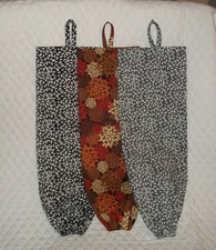 Starburst Design Homemade Fabric Plastic Grocery Bag Holder