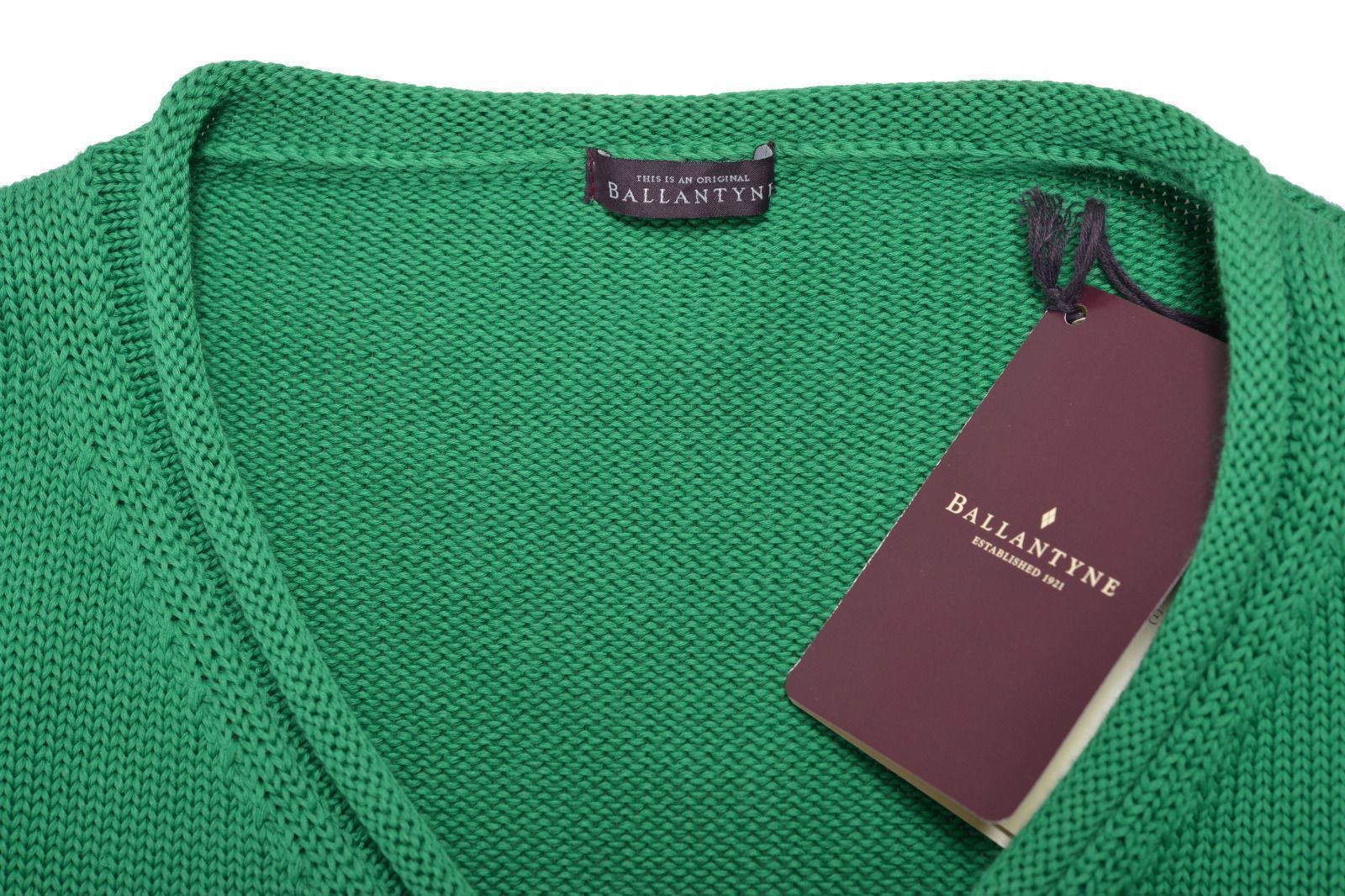 Ballantyne Mens Green VNeck Sweater US 2XL It 56 eBay