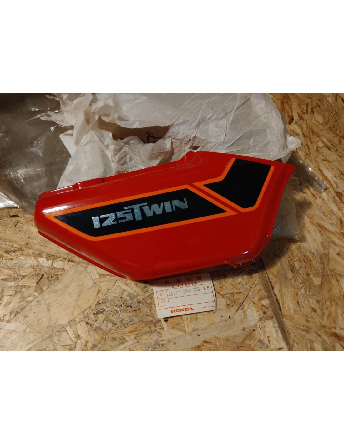 Cache latéral droit pour CB125T Honda rouge pour restauration moto