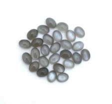  WHOLESALE NATURAL GRAY MOONSTONE CABOCHON OVAL SHAPE LOOSE GEMSTONE