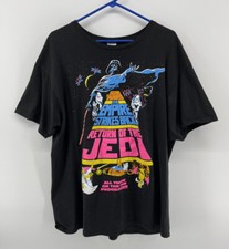 Star Wars Retro T Shirt Mens Size XL OG Trilogy New Hope Empire Jedi Multicolor