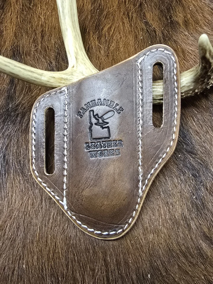Hand Made Basket weave Leather Pancake sheath for the Buck 110  - Image 2 of 2