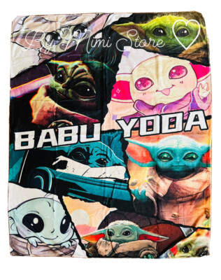The Mandalorian Baby Yoda Soft Cozy Fleece Throw Blanket 50 x