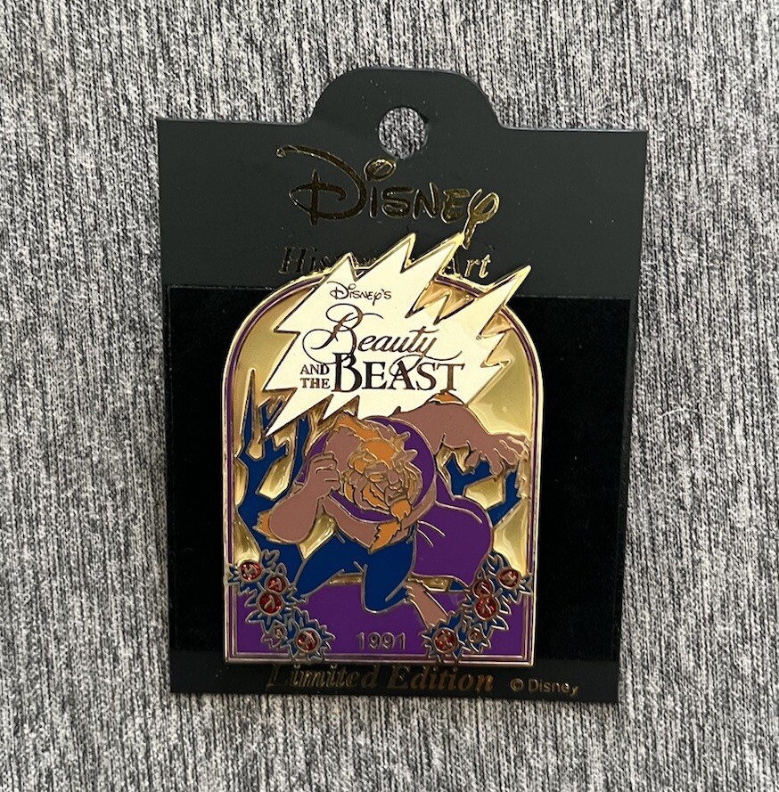 DISNEY JAPAN BEAST BEAUTY AND THE BEAST 1991 STAINED GLASS HISTORY