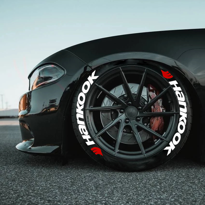 8 Sets Tire Lettering Sticker HANKOOK 1.38" For 15"-24" Wheels - Foto 9