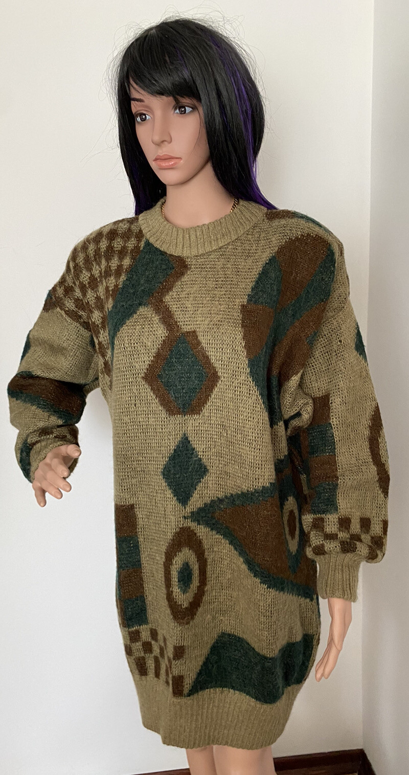 MISSONI ❤️RARE VTG  Italy Alpaca Mohair Wool Dress Pullover Sweater Jumper L🔥 image 3