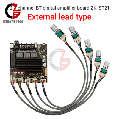 ZK-ST21 100W+100W+200W 2.1 Channel Bluetooth Digital Power Subwoofer Amplifier