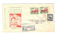 Australia 1953 Young Farmers + 5 1/2d on Registered FDC,cds ELIZABETH St Vic