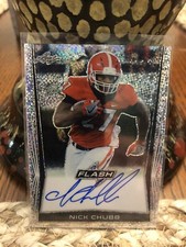 2018 Leaf Nick Chubb (FLASH) Autograph Card