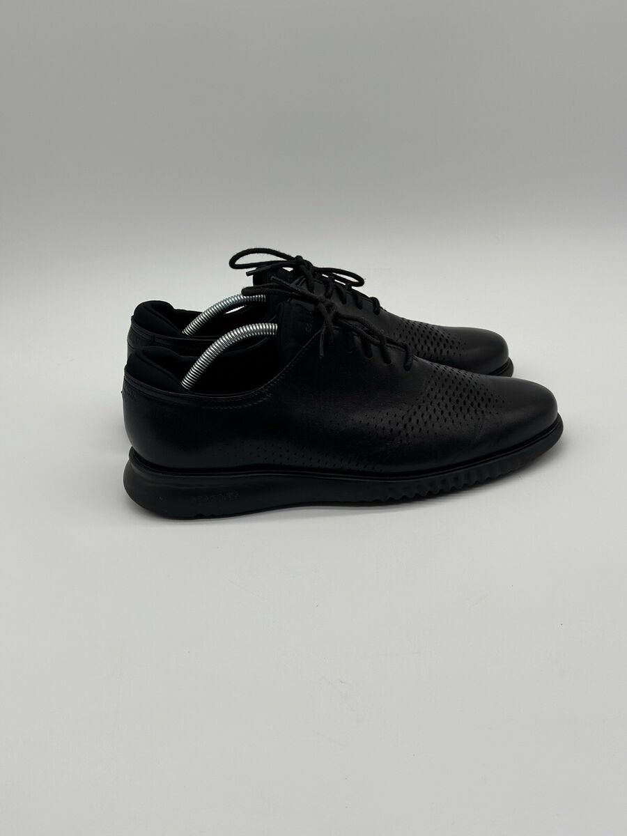COLE HAAN ZERØGRAND Laser Wingtip Men's Black Oxford Shoes COLE HAAN ZERØGRAND Laser Wingtip Men's Black Oxford Shoes