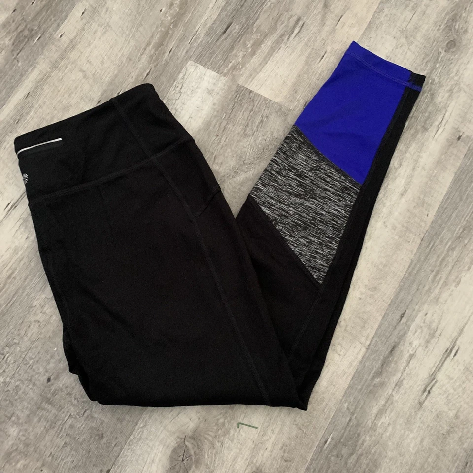 Leggings Mandarina Mujer Pequeños Negros Azules Elastizados Entrenamiento Atlético Gimnasio Pantalones Foto 2 de 4