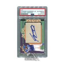 Vladimir Guerrero Jr 2019 Panini Leather & Lumber Bat Relic Auto #/199 PSA/DNA
