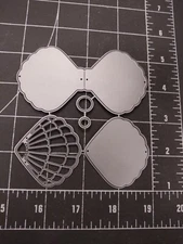 Universal thin metal die cut tool emboss Seashell Ocean party favor clamshell
